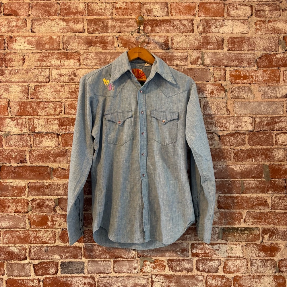Men's Blue Denim Shirt